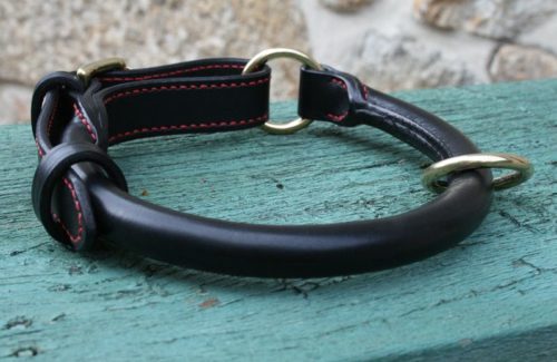 Collier chien cuir rond 2 en 1 - SPORT