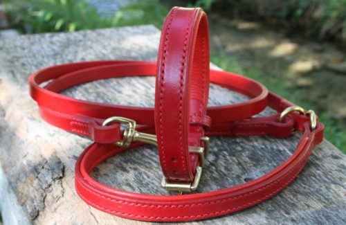 Collier & laisse rouge Scottish, Schnauzer