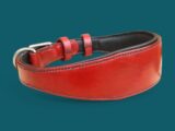 Collier chien en cuir très large - Modèle EXTRA CONFORT - Avec couleurs au choix