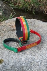 Ensemble Collier & laisse en cuir pour chien modèle RASTA - Édition Prestige
