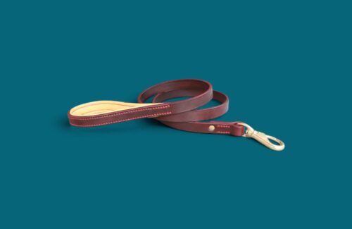 Laisse en cuir 1m20 à 1m50 - Modèle STANDARD - Avec couleurs au choix
