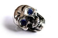 Tête de mort aux yeux bleu