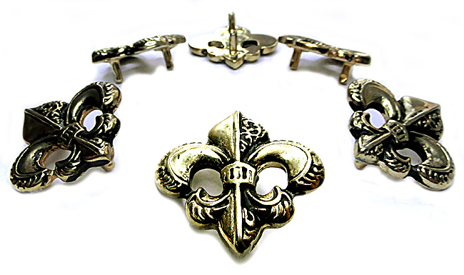 Collier luxe pour chien, orné de fleur de lys