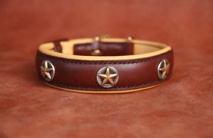 Collier de chien en cuir - TEXAS