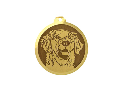 Médaille à graver Golden Retriever