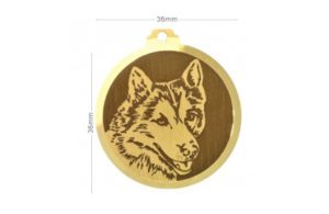 Médaille à graver Husky