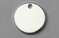 Médaille chien ronde argentée
