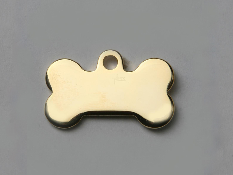 Médaille chien Os doré Les médailles à graver de l