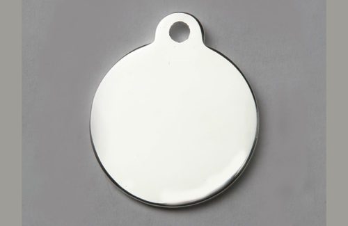 Médaille argentée ronde avec bélière