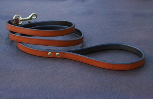 Laisse 1m30 en cuir FAUVE ANTIQUE