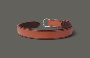 Collier Dobermann en cuir doublé - Modèle L'URBAIN - Avec couleur au choix