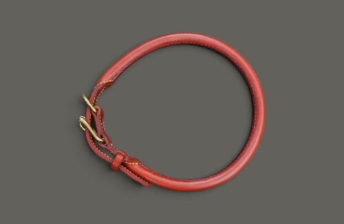 Collier Montagne des Pyrénées en cuir rond renforcé - Modèle Le FRANCAIS